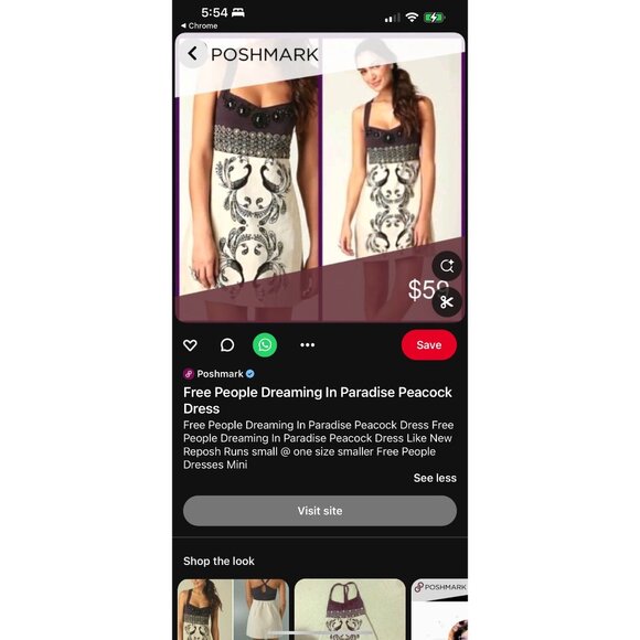 Vintage Y2K Free People Empire Waist Beaded Velvet Peacock A-Line Mini Dress - Picture 14 of 14